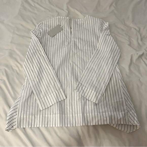 New COS Long Sleeve Blouse Top Size 2 Stripes MSRP $99 - Picture 2 of 5